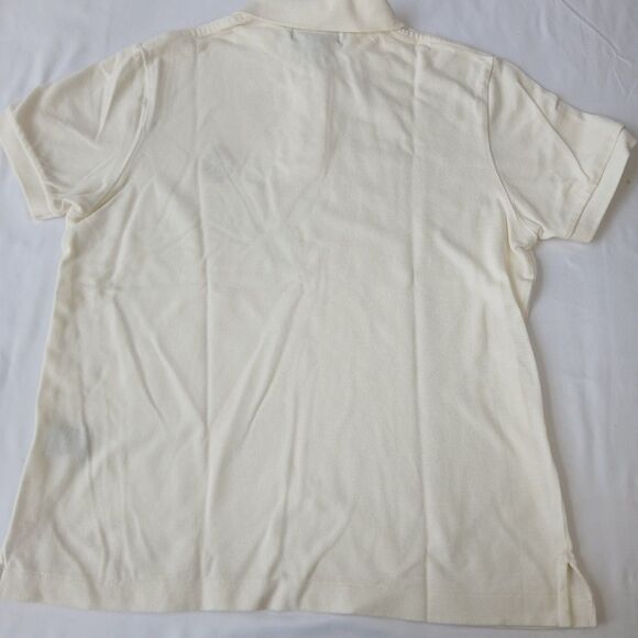 Ralph Lauren Womens Ivory Short Sleeve Gold Crest Crown Logo  Polo Shirt Size PS - Picture 6 of 6